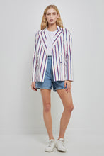 Load image into Gallery viewer, Striped Double Breasted Blazer
