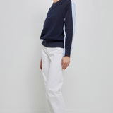 Knit Top w/ Stripe Shirt Combo