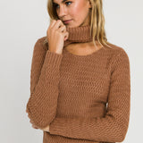 Cut-Out Neck Sweater