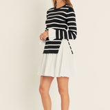 Poplin Combo Knit Dress