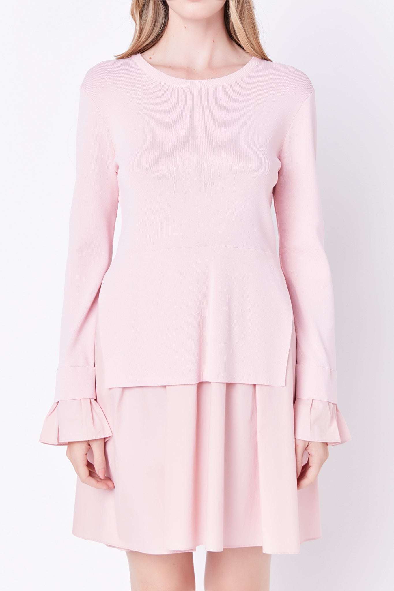 Cotton Poplin X Knit Dress main image 0