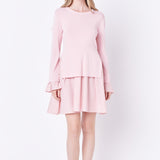 Poplin Combo Knit Dress