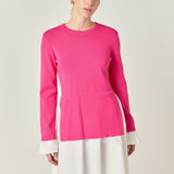 Poplin Combo Knit Mini Dress