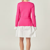 Poplin Combo Knit Mini Dress