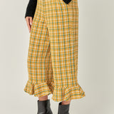 Tweed Wide Leg Culotte Pants