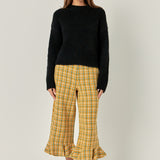 Tweed Wide Leg Culotte Pants