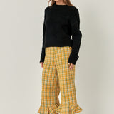 Tweed Wide Leg Culotte Pants