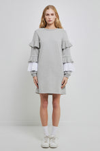 Load image into Gallery viewer, COMBO PLEAT SWEATER DRESS
