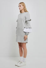 Load image into Gallery viewer, COMBO PLEAT SWEATER DRESS
