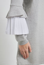 Load image into Gallery viewer, COMBO PLEAT SWEATER DRESS
