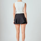 Ruffle Layered Mini Skort