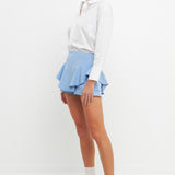 Ruffle Layered Mini Skort