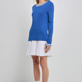 Poplin Combo Knit Dress