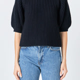 Round-neck Short Sleeve Knit Sweater