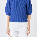 Round-neck Short Sleeve Knit Sweater