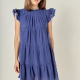 Contrast Merrow Babydoll Dress