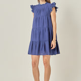 Contrast Merrow Babydoll Dress