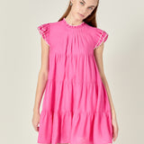 Contrast Merrow Babydoll Dress