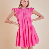 Contrast Merrow Babydoll Dress