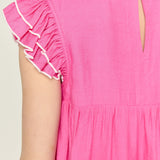 Contrast Merrow Babydoll Dress