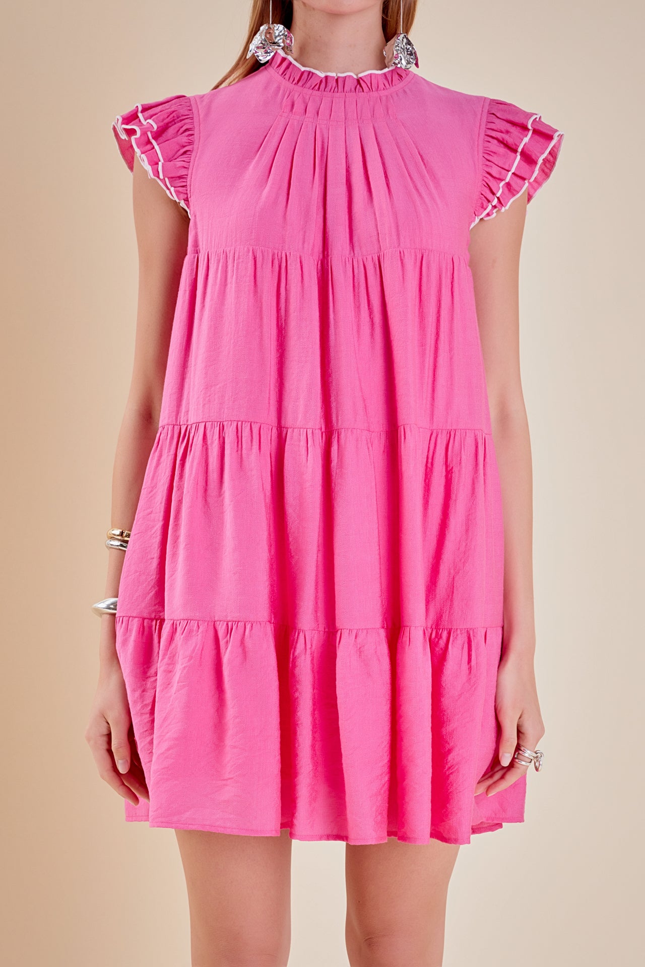 Contrast Merrow Babydoll Dress – English Factory