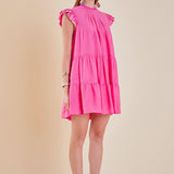 Contrast Merrow Babydoll Dress
