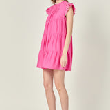 Contrast Merrow Babydoll Dress