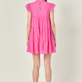 Contrast Merrow Babydoll Dress