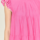 Contrast Merrow Babydoll Dress