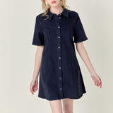 Washed Denim Mini Dress