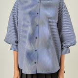 Striped Balloon Sleeve Shirt