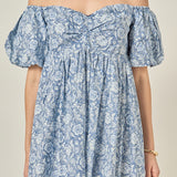 Floral Off the Shoulder Mini Dress