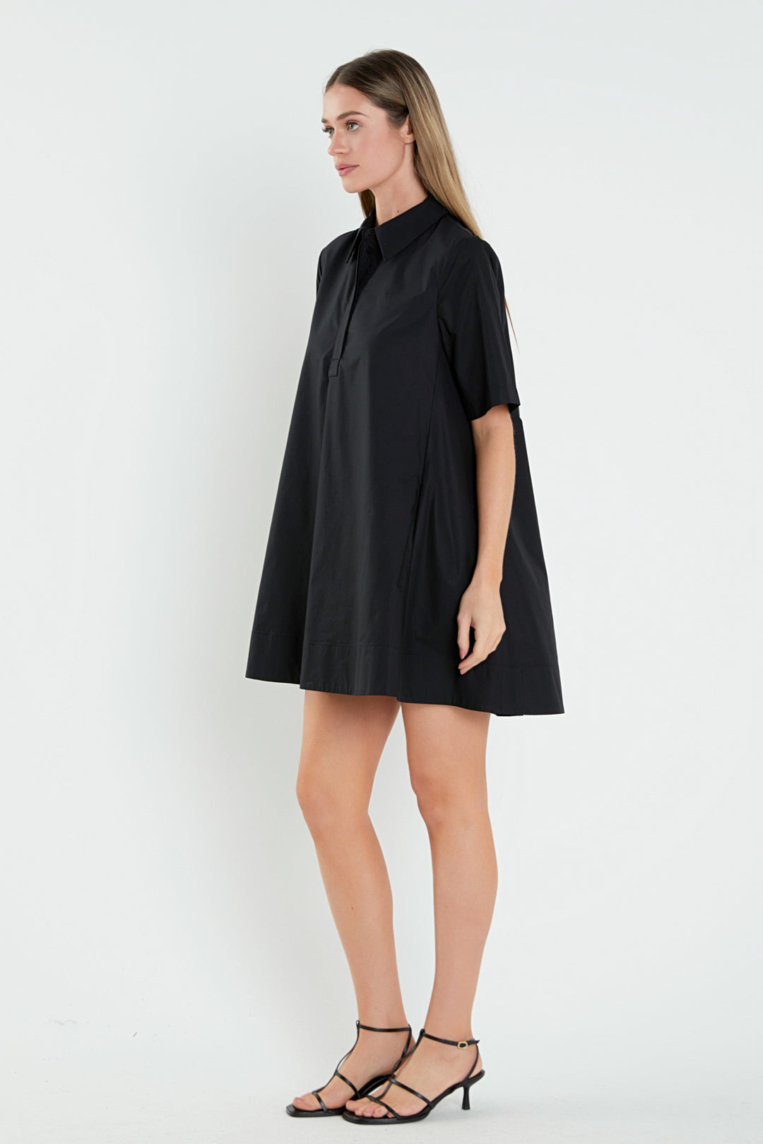 A-line Short Sleeve Shirt Dress – English Factory