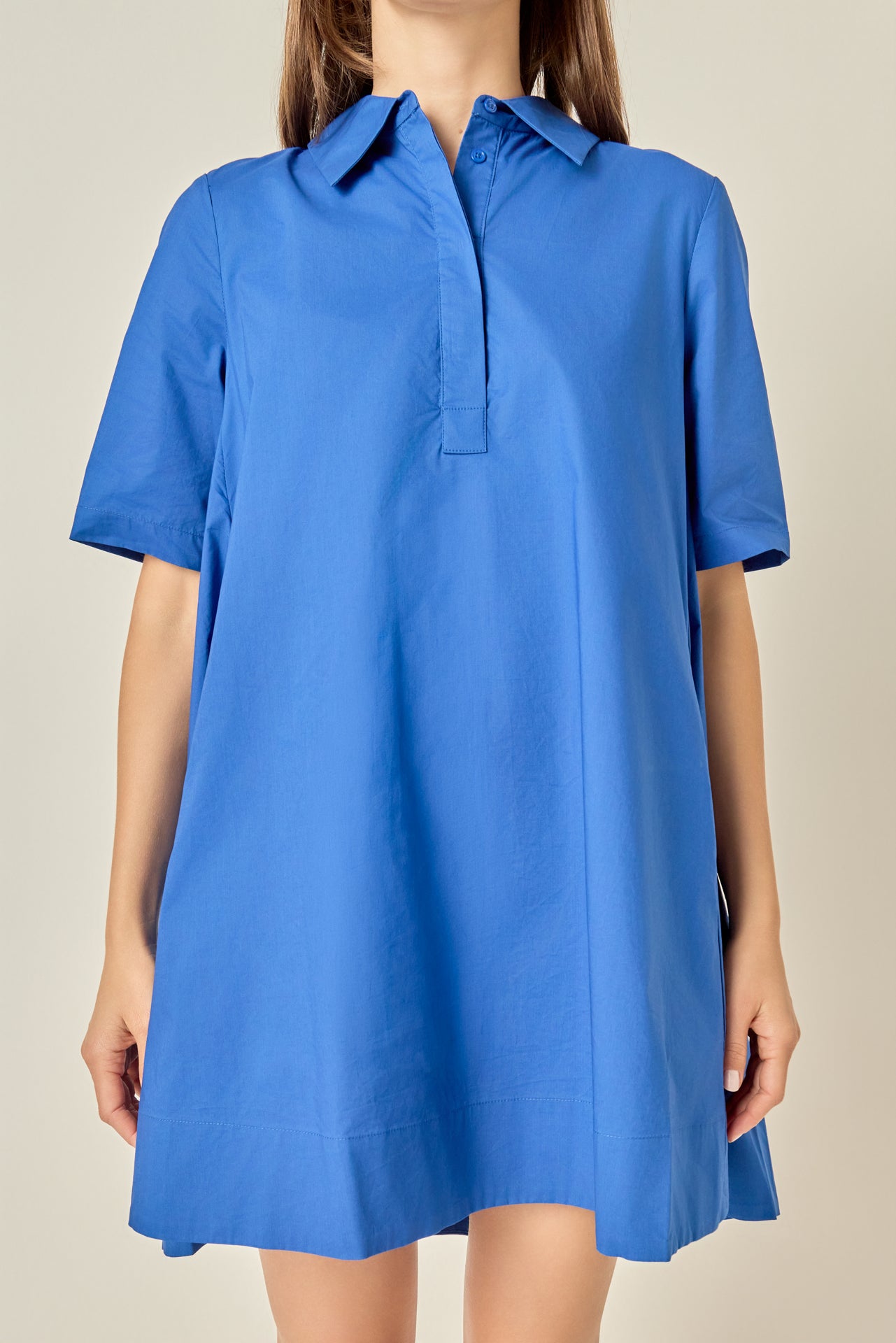 A-line Short Sleeve Shirt Dress – English Factory