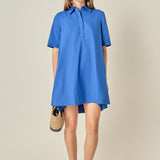 A-line Short Sleeve Shirt Dress