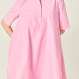 A-line Short Sleeve Shirt Dress