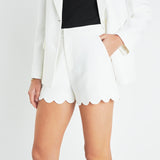 Scallop Hem Shorts