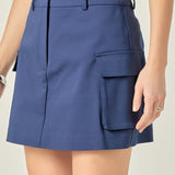 Pocket Detail High-Waisted Skort