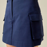 Pocket Detail High-Waisted Skort