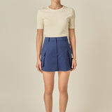 Pocket Detail High-Waisted Skort