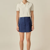 Pocket Detail High-Waisted Skort