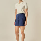 Pocket Detail High-Waisted Skort