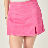 High-waisted Denim Mini Skort