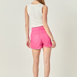 High-waisted Denim Mini Skort