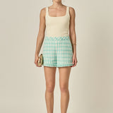 Textured Fringe Detail Shorts