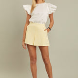 Textured Pleats Mini Skirt