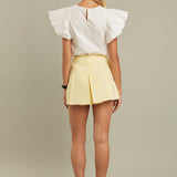 Textured Pleats Mini Skirt