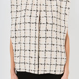 Premium Tweed Vest with Shoulder Pads