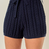 Contrast Color Knit Shorts