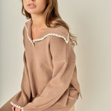 Embroidered Knit Top